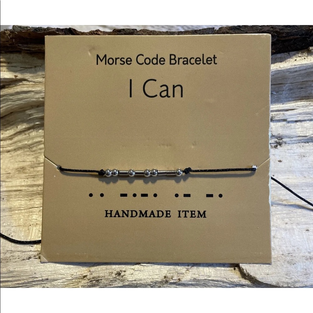 Morse Code Bracelet -New- Fully Adjustable New for The Season “ I Can”